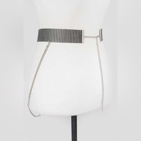 Metal Chain Layered Statement Belt - Picture 3 of 3